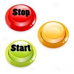 Glossy 3D Buttons with Start and Push Text